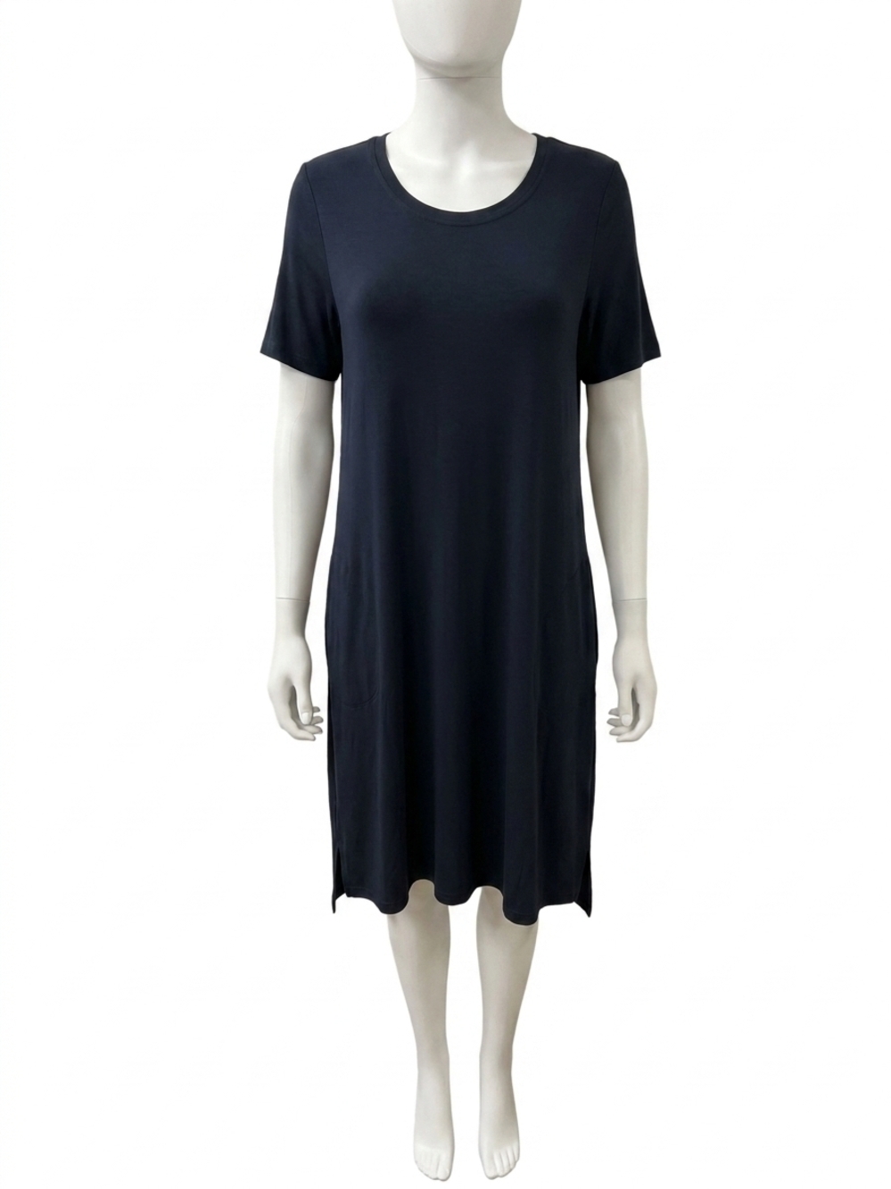 NEW SYMPLI women's bamboo t-shirt dress in midnight blue
